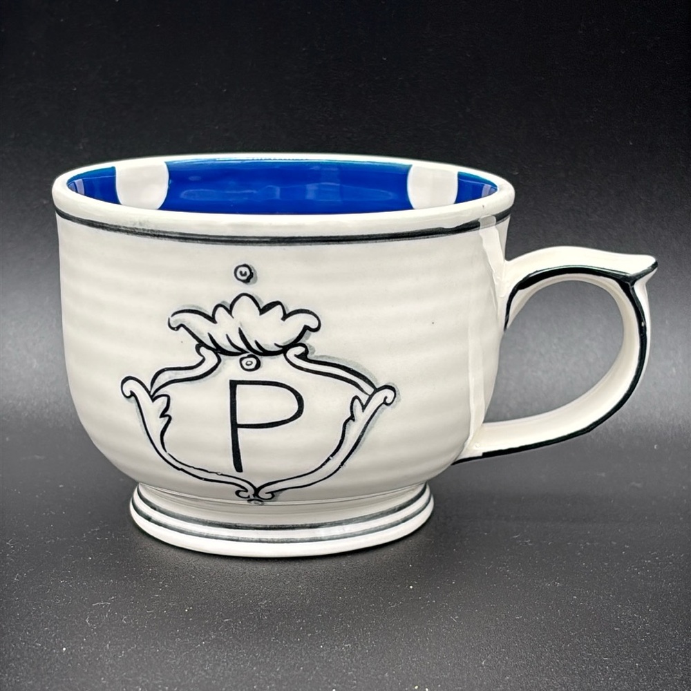 Molly Hatch Stoneware Monogram “P” Mug